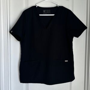 Women’s FIGS Casma Scrub top LARGE/BLACK